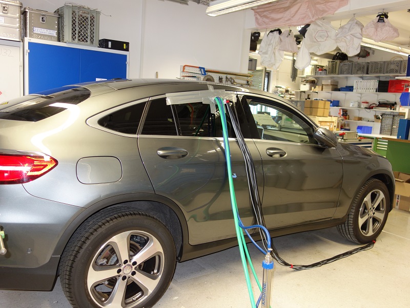 Airbag Emissionen Auto Messung GWP Labor