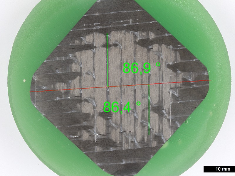 Bestimmung des Faserwinkels CFK Lagen