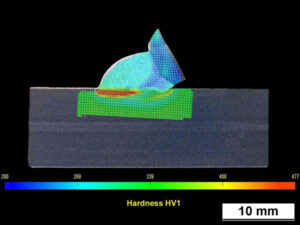 Härtemapping Schweißnaht Vickers