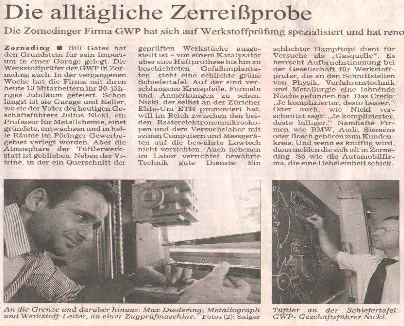 Artikel Zerreißprobe